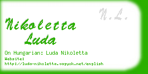 nikoletta luda business card